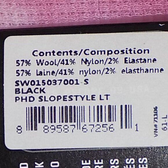 Smartwool PHD Slopestyle Unisex athletic, over calf US S/P - Picture 5 of 7